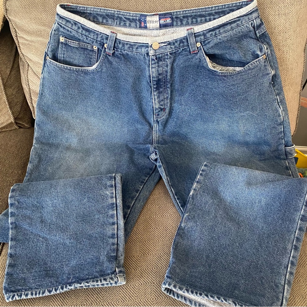 COOGI Men's Relaxed Denim Jeans lined Vintage Y2K Retro Baggy 42x34